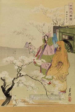 nihon hana zue 1893 1 Ogata Gekko japonés Pinturas al óleo